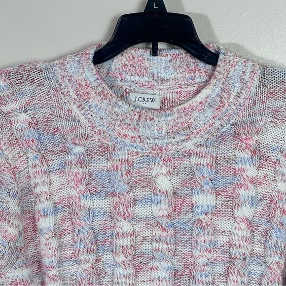 J. Crew Women's Pink and White Knit Sweater - Picture 2 of 10